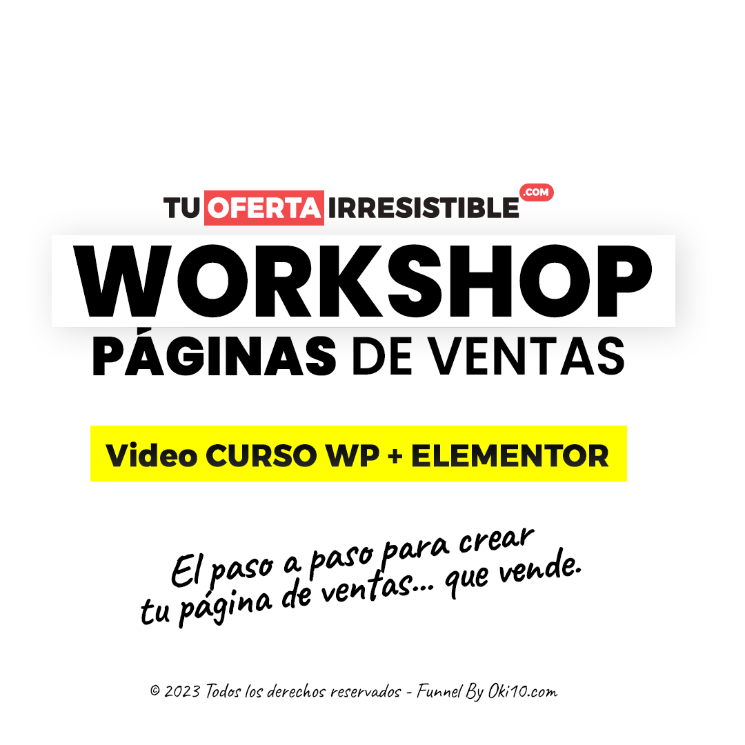 WorkShop | Embudos de Venta con WordPress y Elementor