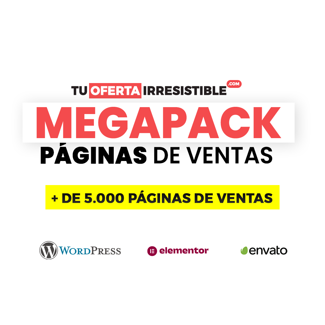 MEGAPACK + 1.000 Páginas de Venta para Elementor